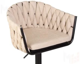 Стул барный DOBRIN LEON (бежевая ткань (LAR 275-1))