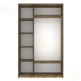 Шкаф трёхстворчатый Копенгаген (Анкор белый/серый графит)