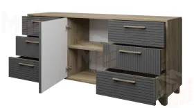 Комод Копенгаген (дуб самдал/серый графит)