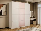 Шкаф-купе широкий Прайм 3-х дверный ЛДСП, Стекло пудра 240 см