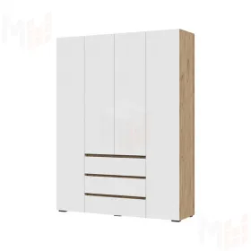 Шкаф 4х створчатый Хелен ШК 05 дуб крафт золото - белый