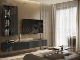 Гостиная Оливия графит, комплект 3