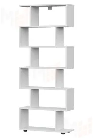 Стеллаж (змейка) Токио Белый текстурный