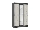 Шкаф купе Бася (графит/крафт белый)