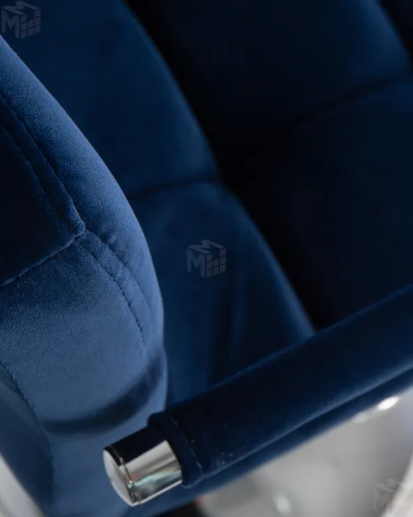 Стул барный DOBRIN KRUGER ARM (синий велюр (MJ9-117))