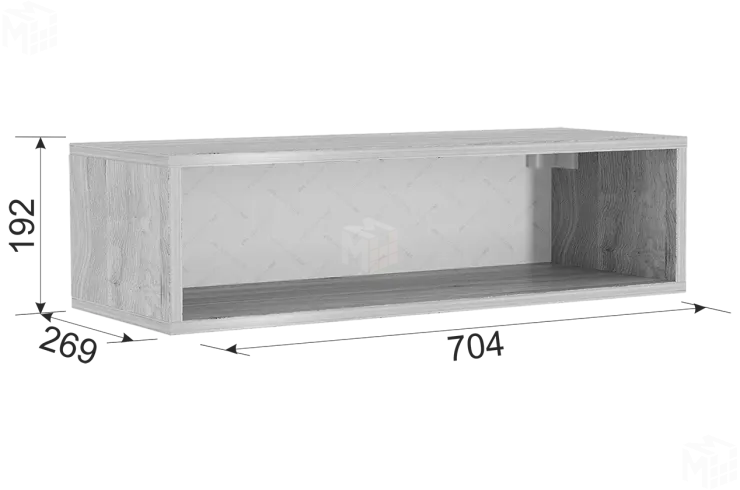 Полка навесная 45 дуб мария