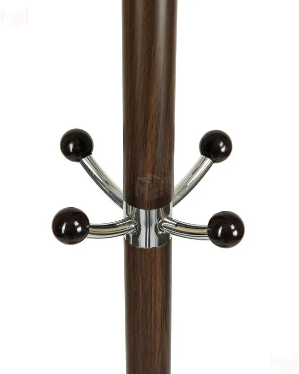 Вешалка напольная DOBRIN CLYDE (чёрный мрамор, коричневый под дерево)