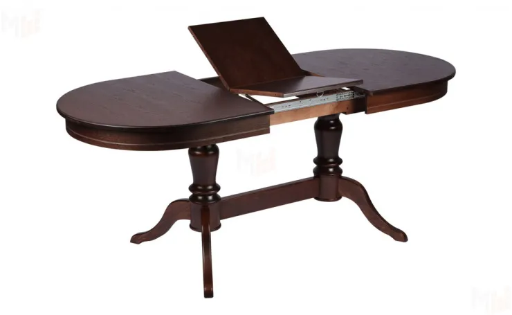 Обеденная группа стол Арей 140 Темный орех и 4 стула Арктос Темный орех/Кремовая рогожка