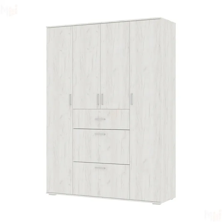 Шкаф для одежды Нельсон ШК-03 дуб крафт белый