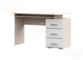 Стол компьютерный Симба дуб белфорд - белый глянец