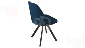 Стул Гранд К2 Черный муар, Велюр Confetti Blue