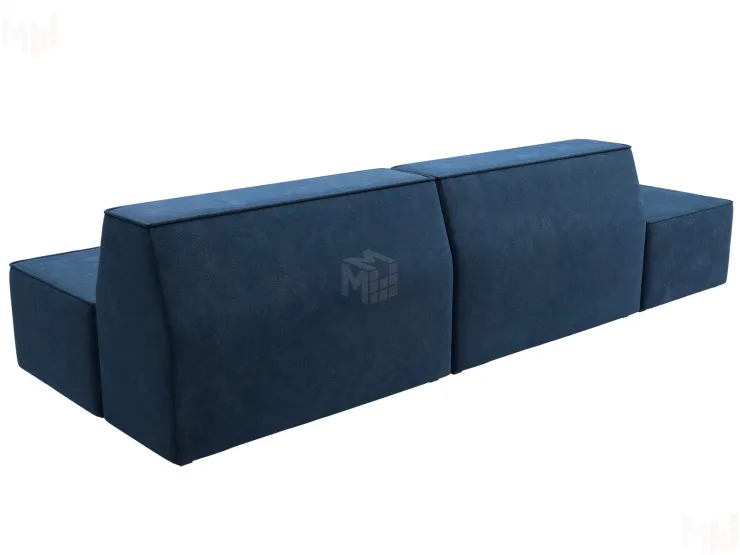 Диван прямой модульный Монс Модерн левый ( BRUT 11 синий )