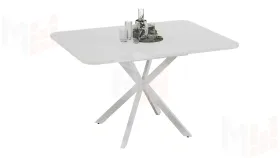Стол обеденный раздвижной Лиссабон Тип 1 Белый муар, Белый