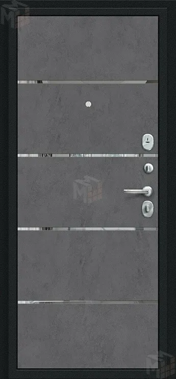 Входная металлическая дверь Лайн Букле черное/Slate Art