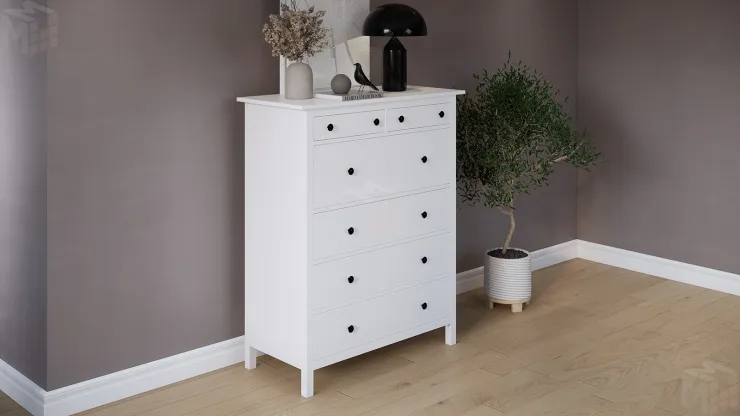 Kомод KЫМOР 6 ящикoв белый