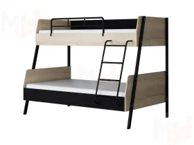 Кровать двухъярусная ДЕЛЬТА Лофт-20.02.04 Black