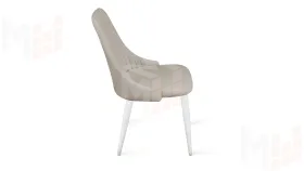 Стул Франк (конус) исп. 2 - ДП2-30 Белый матовый/Микровелюр Catania Ivory (бежевый)