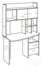 Стол СКЛ-КРЛ120+НКЛХ-120