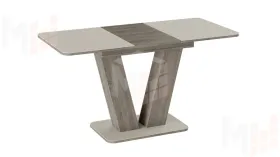 Стол раздвижной Чинзано Тип 1 Дуб Сонома трюфель, Стекло бежевое матовое