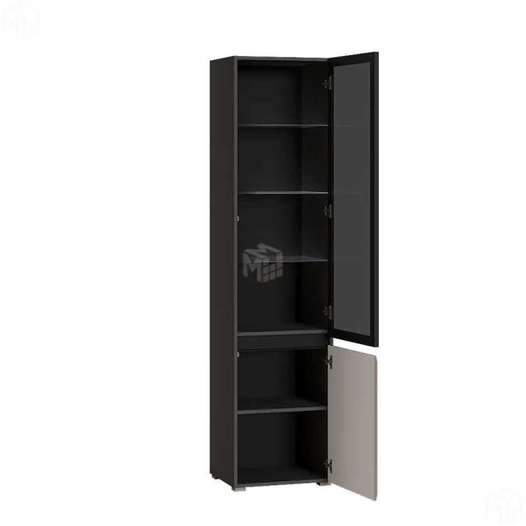 Шкаф-витрина Сидней 13.201 Капучино/Антрацит