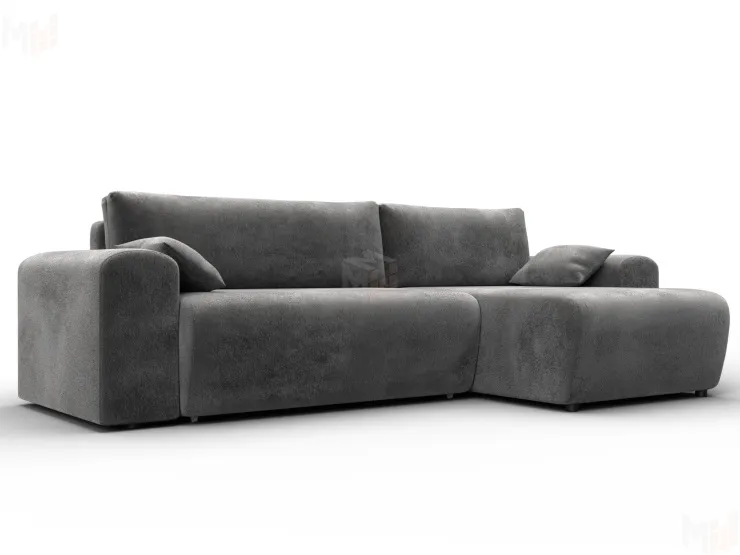 Диван угловой Лига-099 угол универсальный ( TOWER 10 серый )