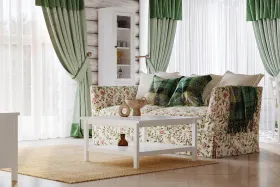 Стол журнальный 90х90 «Кантри» арт.410175002300 /Белый лак/