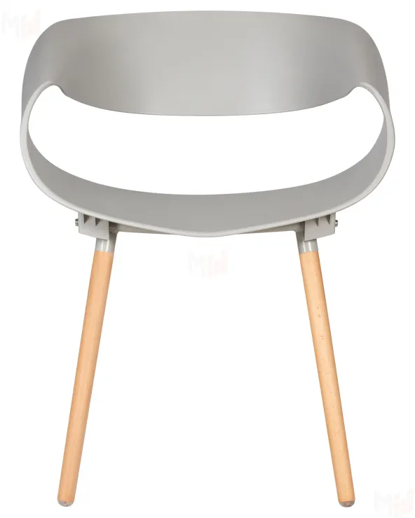 Стул обеденный DOBRIN ALIEN (ножки светлый бук, цвет светло-серый (GR-01))