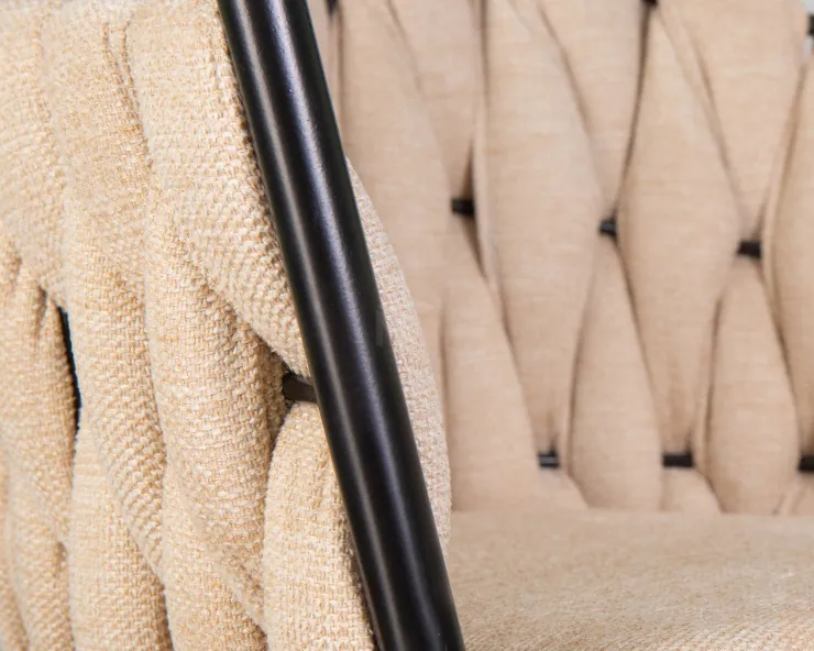 Стул барный DOBRIN LEON (бежевая ткань (LAR 275-1))