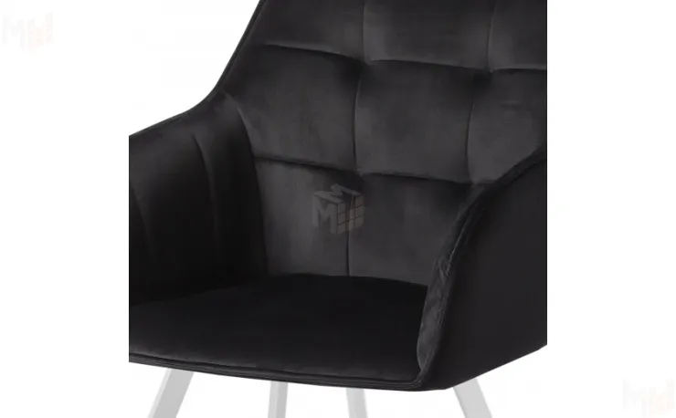 Кресло поворотное Мони Confetti черный H-75/белый