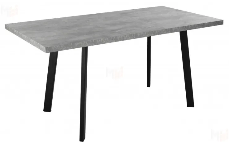 Стол раскладной Лаки Лофт 120 Бетон/Черный
