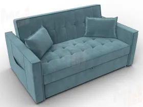 Диван прямой Лига-104 (140) ( SEVEN 113 бирюзовый )