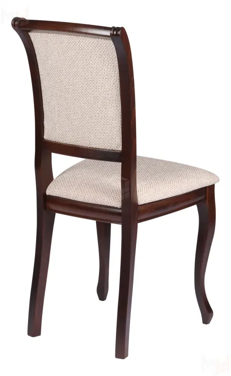 Обеденная группа стол Арей 140 Темный орех и 4 стула Арктос Темный орех/Кремовая рогожка