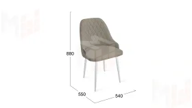 Стул Гранд К1К Белый матовый, Велюр Confetti Smoke