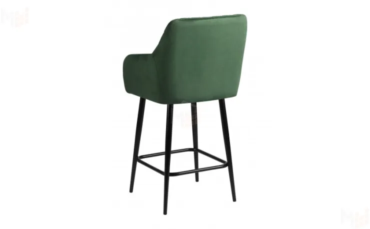 Полубарное поворотное кресло Барли К Confetti  deep forest/черный