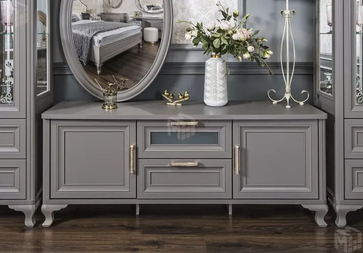 Гостиная Мокко 1+тв+1 серый камень