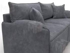 Диван прямой модульный Лига-106 ( BRUT 16 темно-серый )