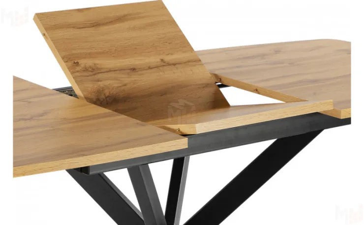 Стол раскладной Твин Лофт 130 Дуб Вотан/Черный