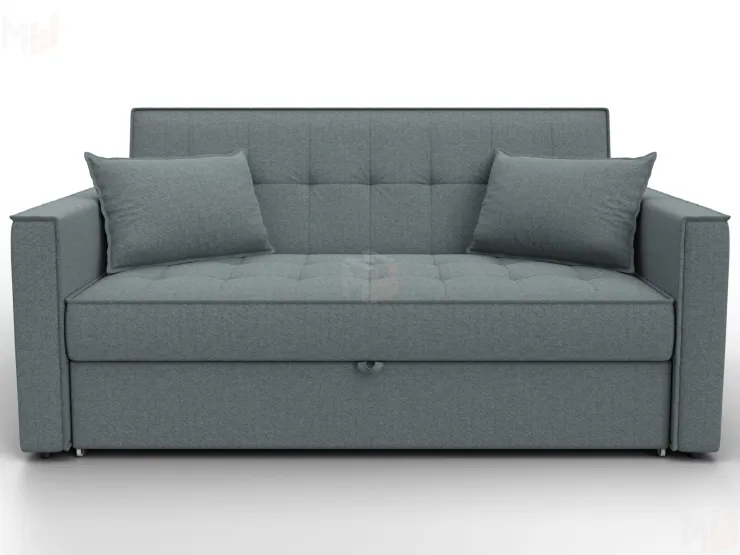 Диван прямой Лига-104 (140) ( Амур 07 серый )