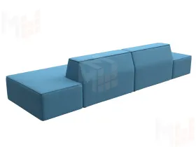 Диван прямой модульный Монс лофт ( Амур голубой )