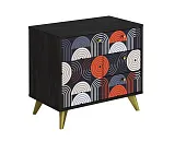 Комод Фьюжн Арт КМ-002 камень угольный/Vinil