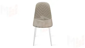 Стул Шерри К1С  Белый матовый, Велюр Confetti Smoke