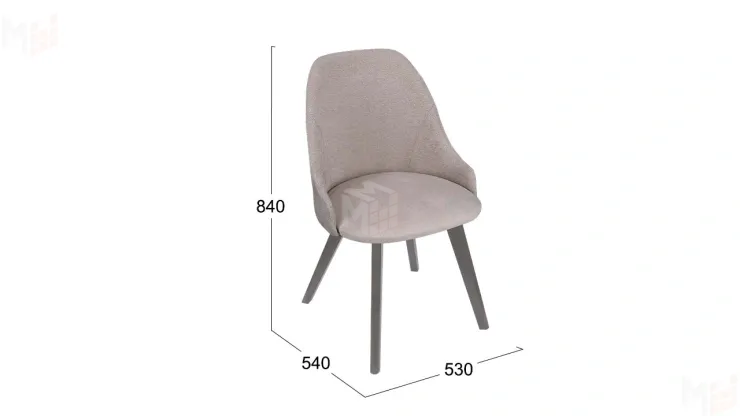 Стул Толедо тип 1 Графит / тк. №208 / тк.220