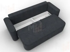 Диван прямой Лига-118 НПБ ( LAIM 26 темно-серый )