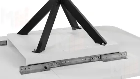 Стол обеденный раздвижной Лиссабон Тип 1 Черный муар, Белый