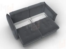 Диван прямой Лига-100 НПБ ( SEVEN 17 серый )