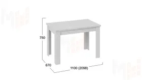 Стол раздвижной Промо  тип 4 Белый