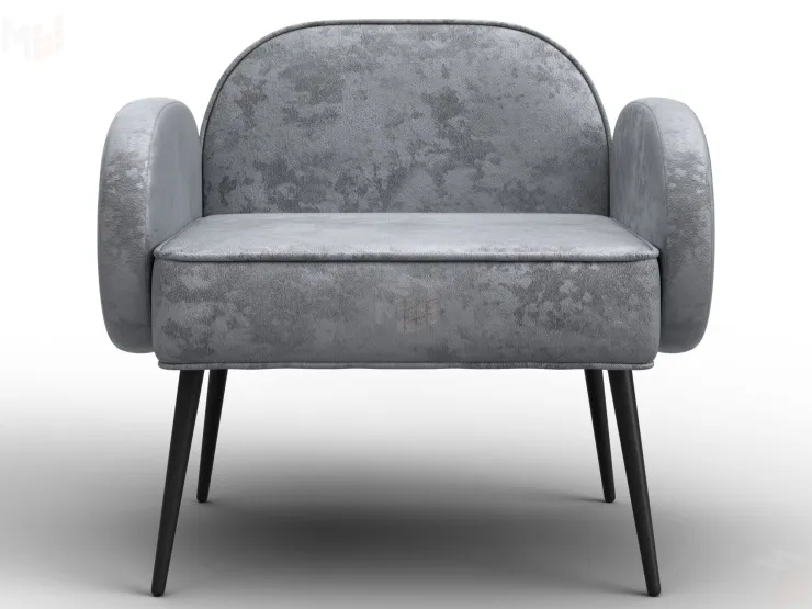 Кресло Лига-086 ( велюр NUVOLA 80 серый )