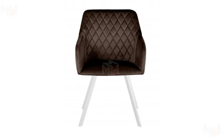 Кресло Барли Confetti  coffee/белый