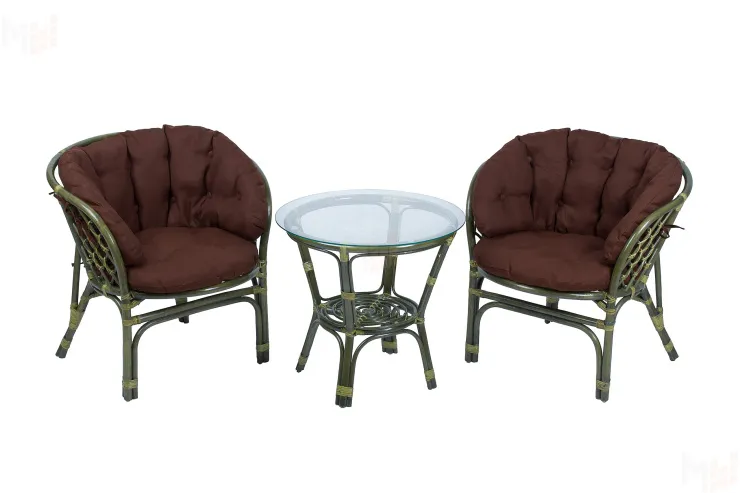 Комплект Багама дуэт с полными коричневыми подушками