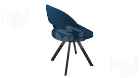 Стул Гэтсби К2 Черный муар, Велюр Confetti Blue